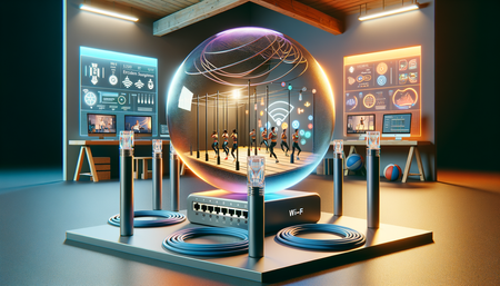 Optimierung Ihres Heimstudios: Integration von Ethernet-Patchkabeln für nahtlose Online-Fitness.
