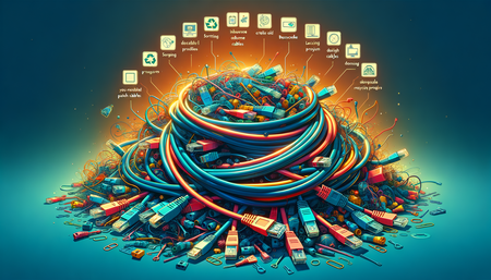 Red de bajo impacto ambiental: Reciclaje de cables de conexión para diseñadores gráficos que manejan archivos grandes
