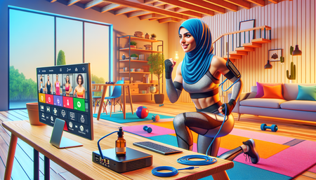 Optimizando tu estudio en casa: integrando cables de parches Ethernet interiores para una experiencia de fitness en línea sin interrupciones.