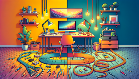 Magia del Modding: Come i Cavi Ethernet Piatti Possono Trasformare il Tuo Spazio di Lavoro Tecnologico