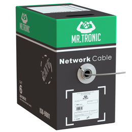 Mr. Tronic Cat 6 bulk Ethernet cable, grey, detail