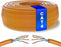 Mr. Tronic Cat 6 U/UTP bulk Ethernet cable on a reel, orange jacket, 100 m