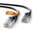 Mr. Tronic Cat 6 U/UTP outdoor Ethernet cable with RJ45 connectors, black jacket, 100 m