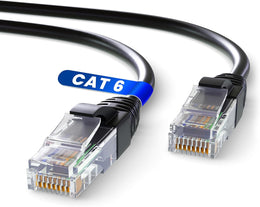 Mr. Tronic Cat 6 U/UTP patch Ethernet cable with RJ45 connectors, black jacket, 5 m