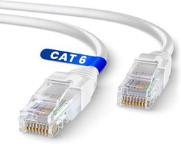 Mr. Tronic Cat 6 U/UTP patch Ethernet cable with RJ45 connectors, white jacket, 25 m