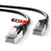 Mr. Tronic Cat 7 S/FTP patch Ethernet cable with RJ45 connectors, black jacket, 30 m