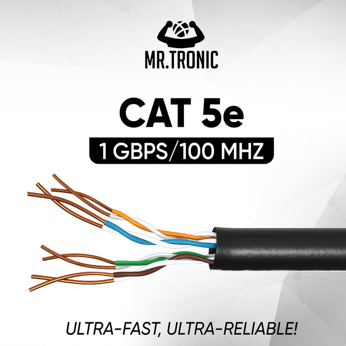 Mr. Tronic Cat 5e Bulk Black