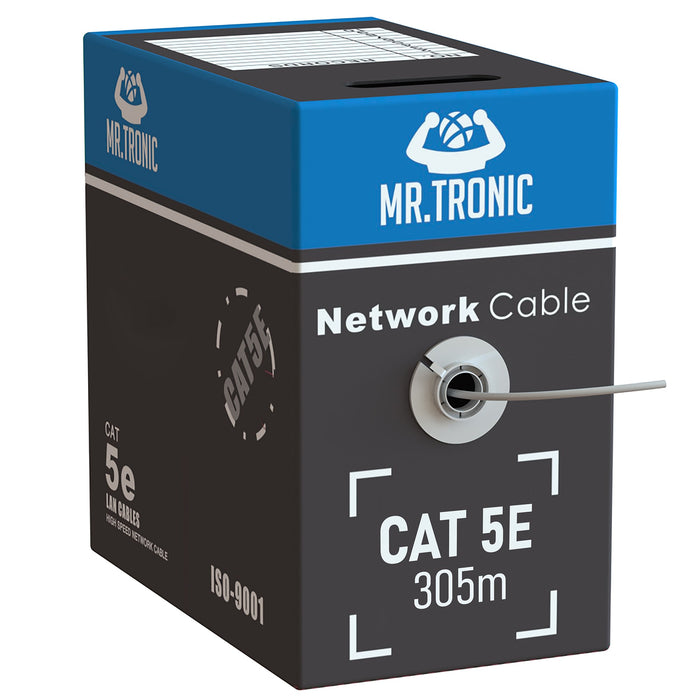 Mr. Tronic Cat 5e Bulk 305 m Grey
