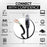 Mr. Tronic Cat 6 bulk cable, black, cut end next to a crimped RJ45 connector