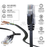 Mr. Tronic Câble plat Cat 6 — 10 m, noir