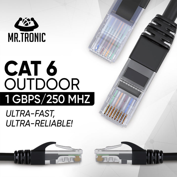 Mr. Tronic Cat 6 Outdoor Black